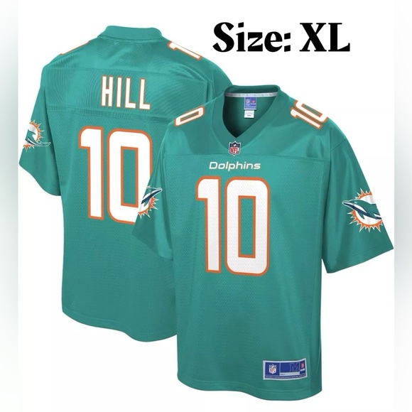 NFL PRO LINE Tyreek Hill #10 Aqua Miami Dolphins Player Game Jersey. Official. - Picture 1 of 4